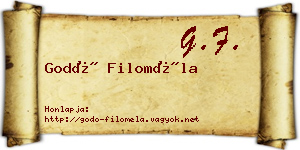 Godó Filoméla névjegykártya